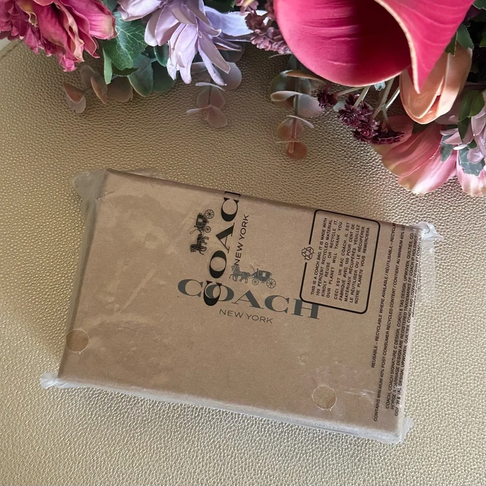 NWT Coach 3-in-1 Black Leather Wallet & Money Clip Set